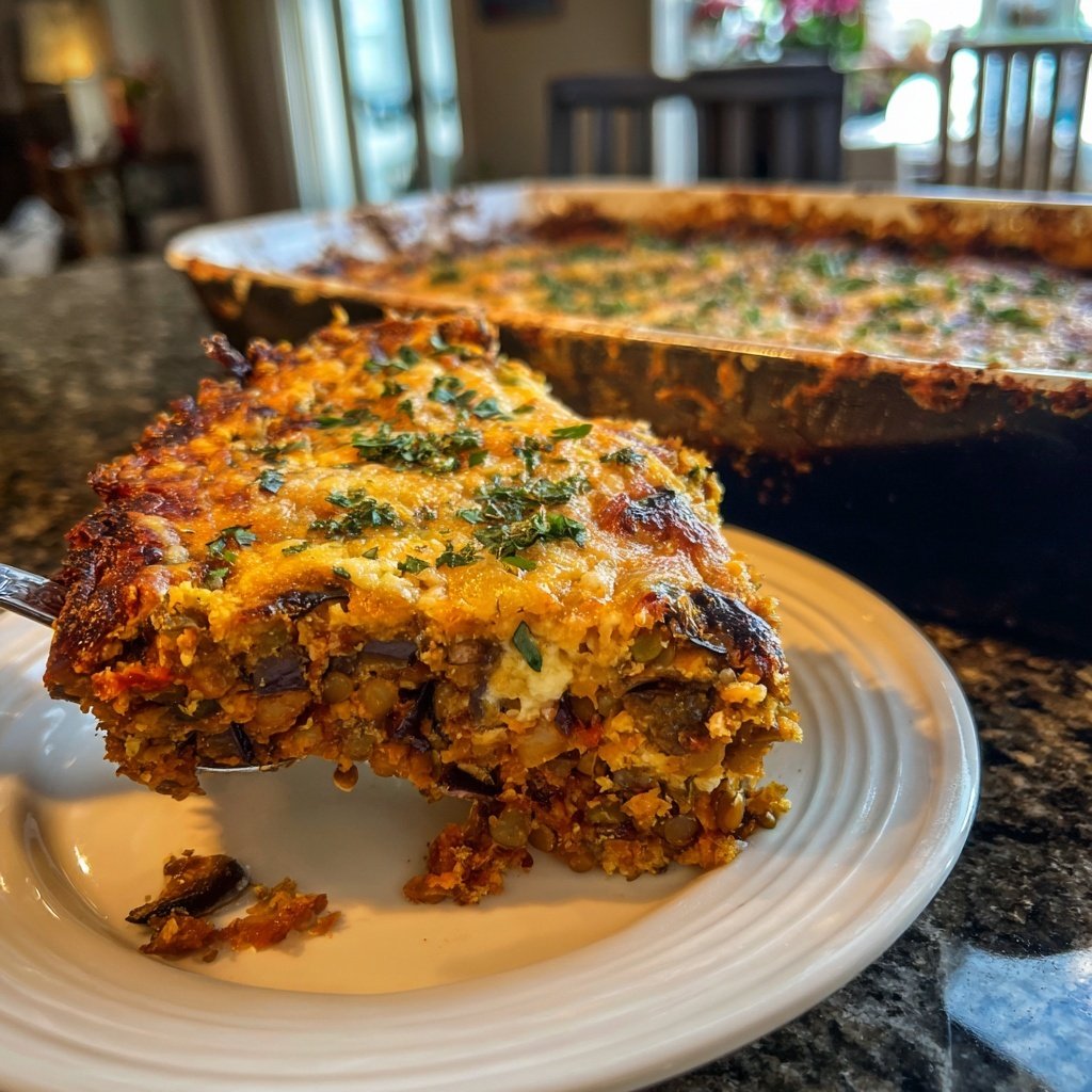 Baked Eggplant Lentil Bake