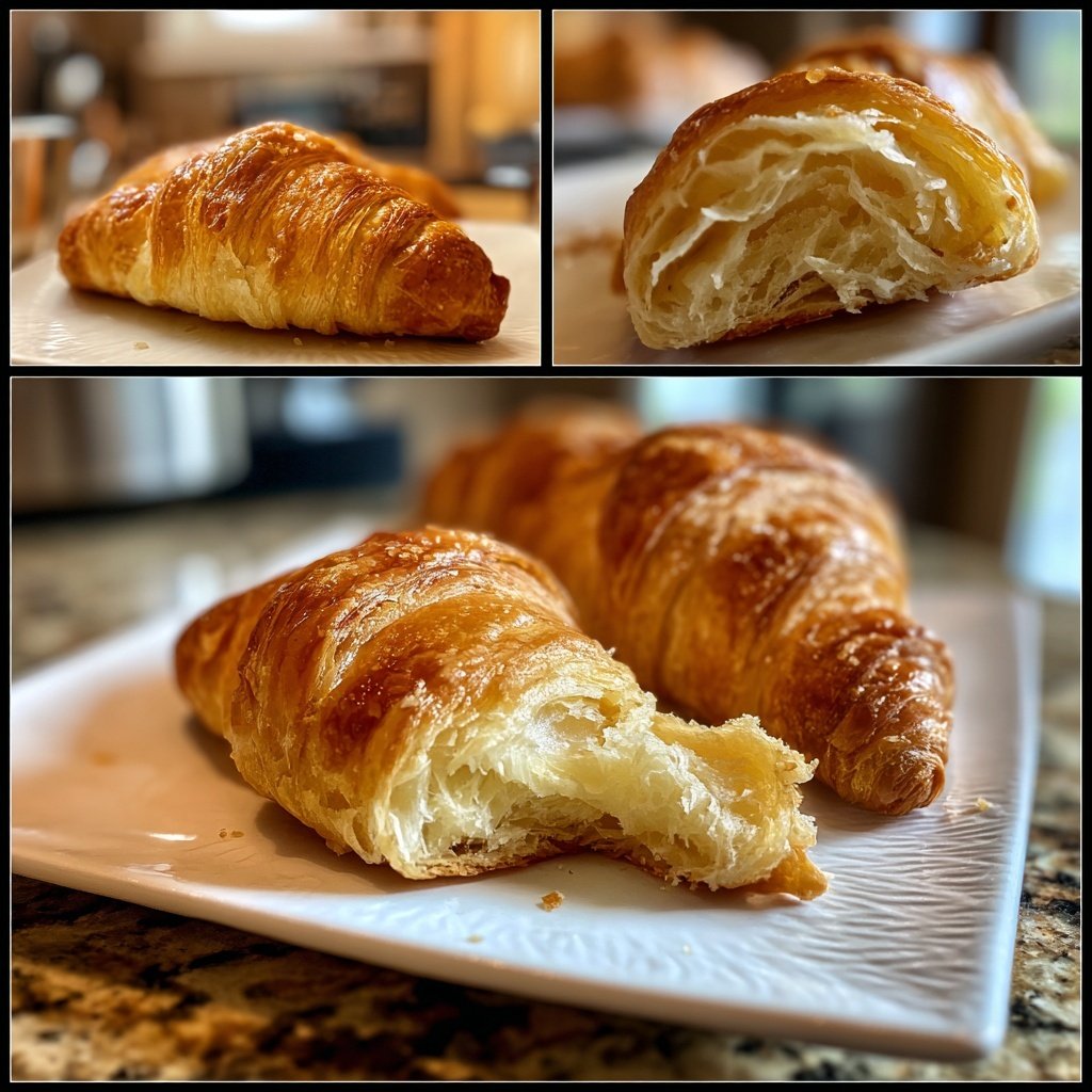 Crispy Butter Garlic Croissant Rolls