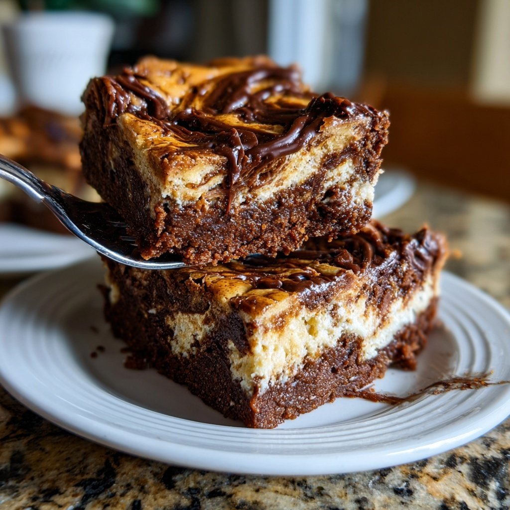 Cottage Cheese Brownies with Espresso Swirl