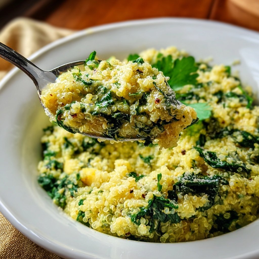 Creamy Lemon Spinach Quinoa
