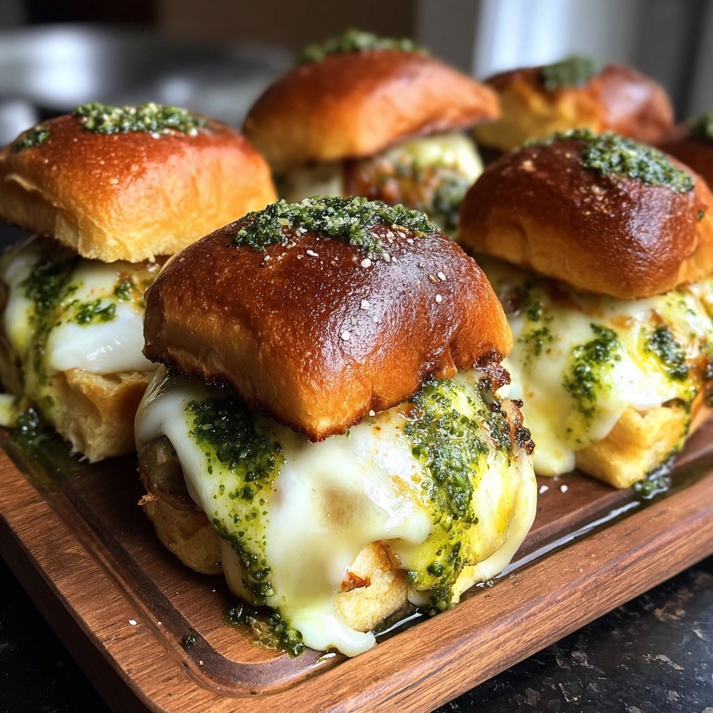 Pesto Mozzarella Sliders