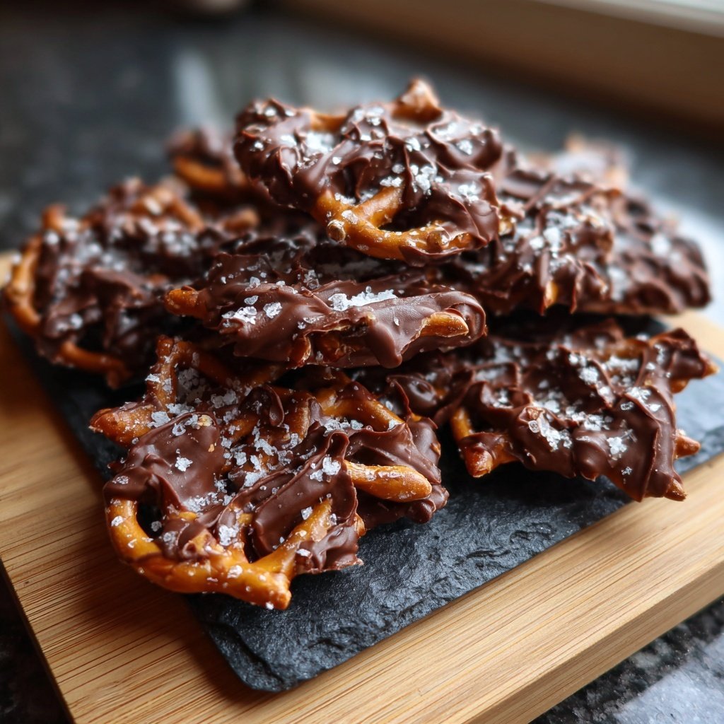 Super Bowl Desserts Chocolate Pretzel Clusters