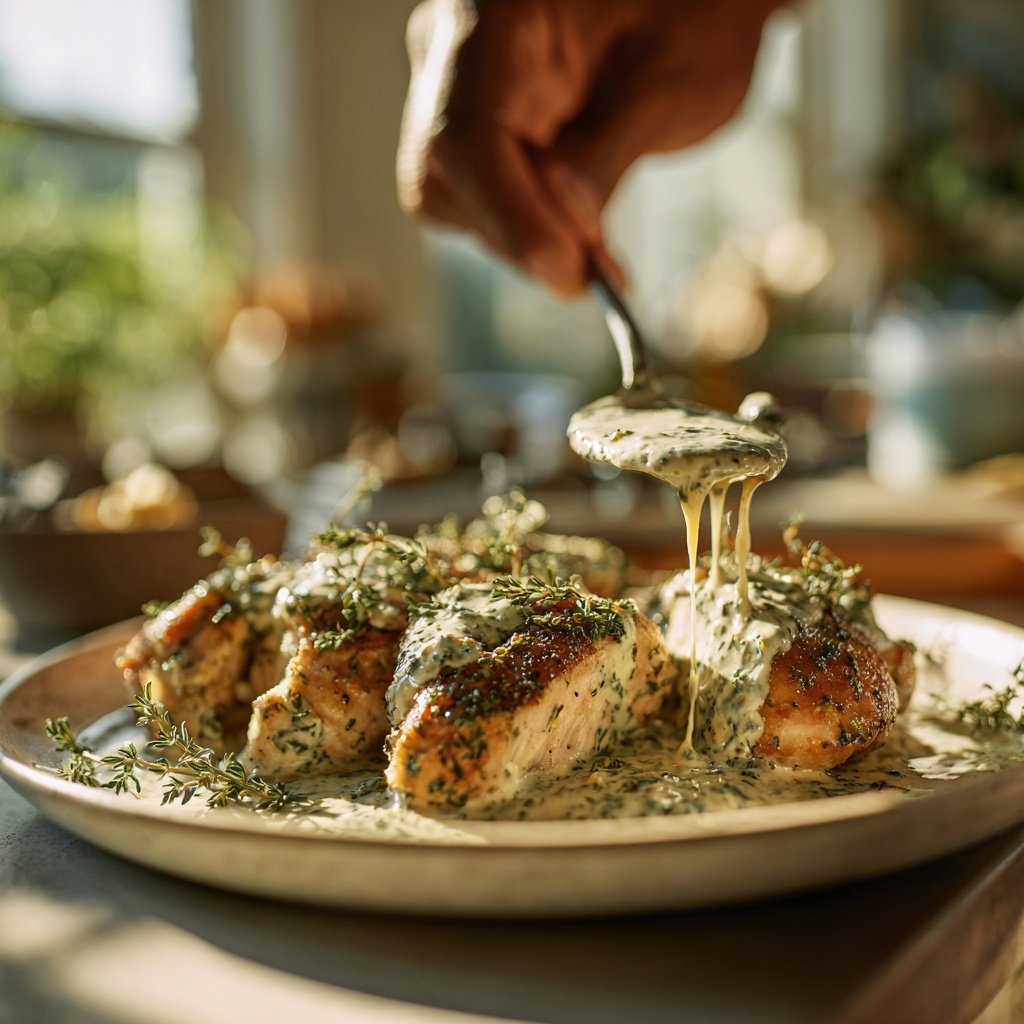 Creamy Herb Chicken With Garlic Cream Sauce