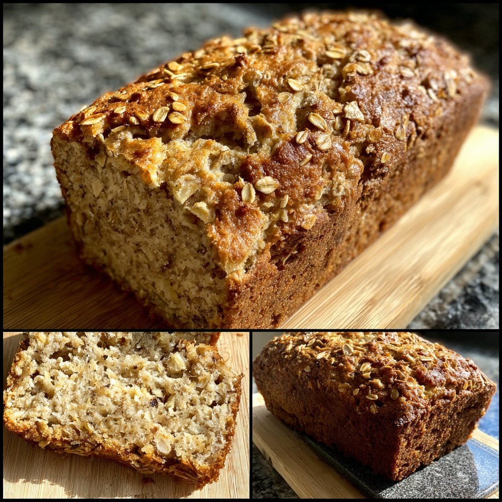 Healthy Banana Bread with Oats Recipe
