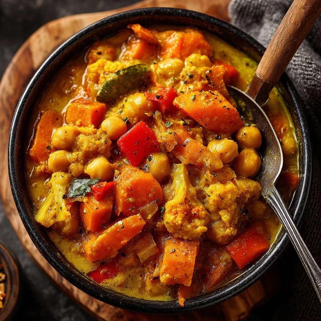 Healthy Crockpot Vegetable Curry