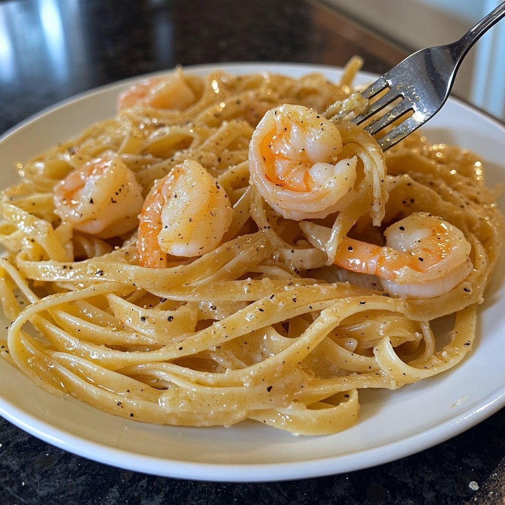 15-Minute Garlic Shrimp Pasta