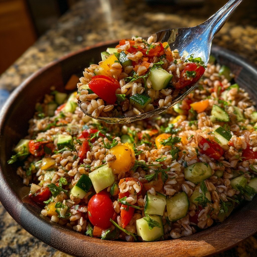 Healthy Lunch Farro Salad