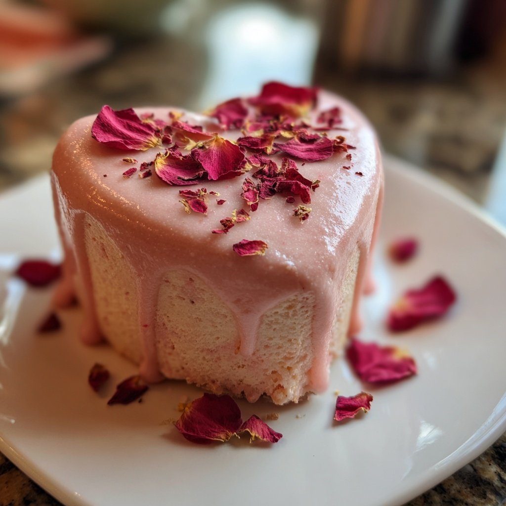 Mini Heart Cake with Rose Flavor