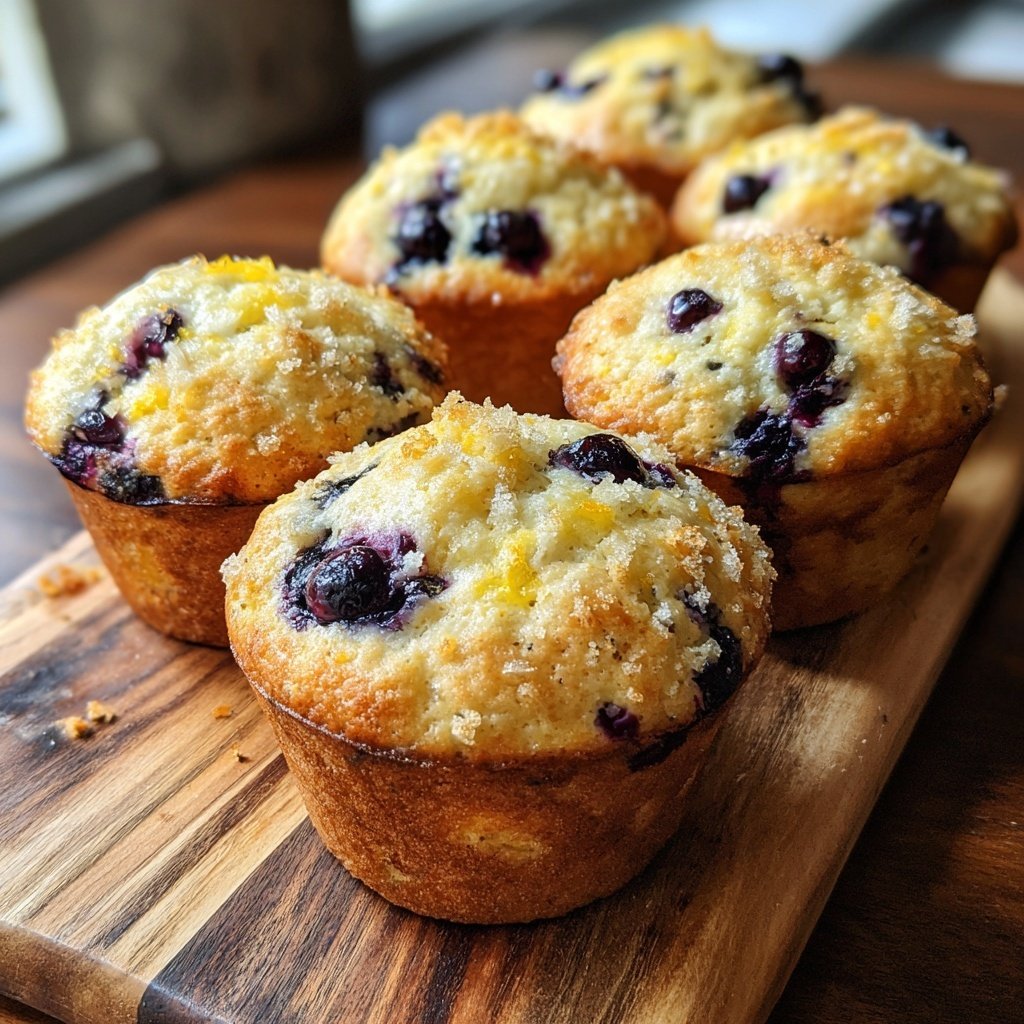 Lemon Blueberry Yogurt Muffins