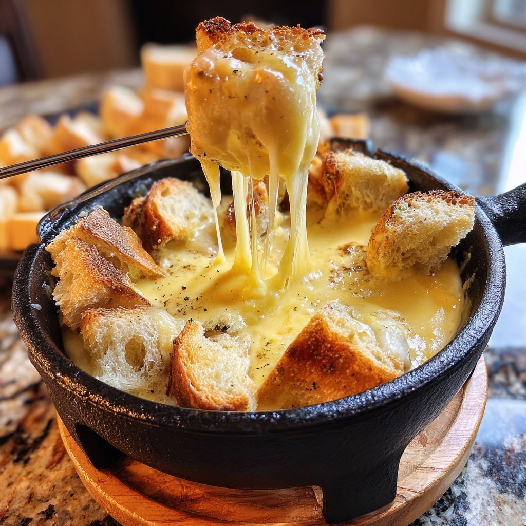 Fondue with Fontina Cheese