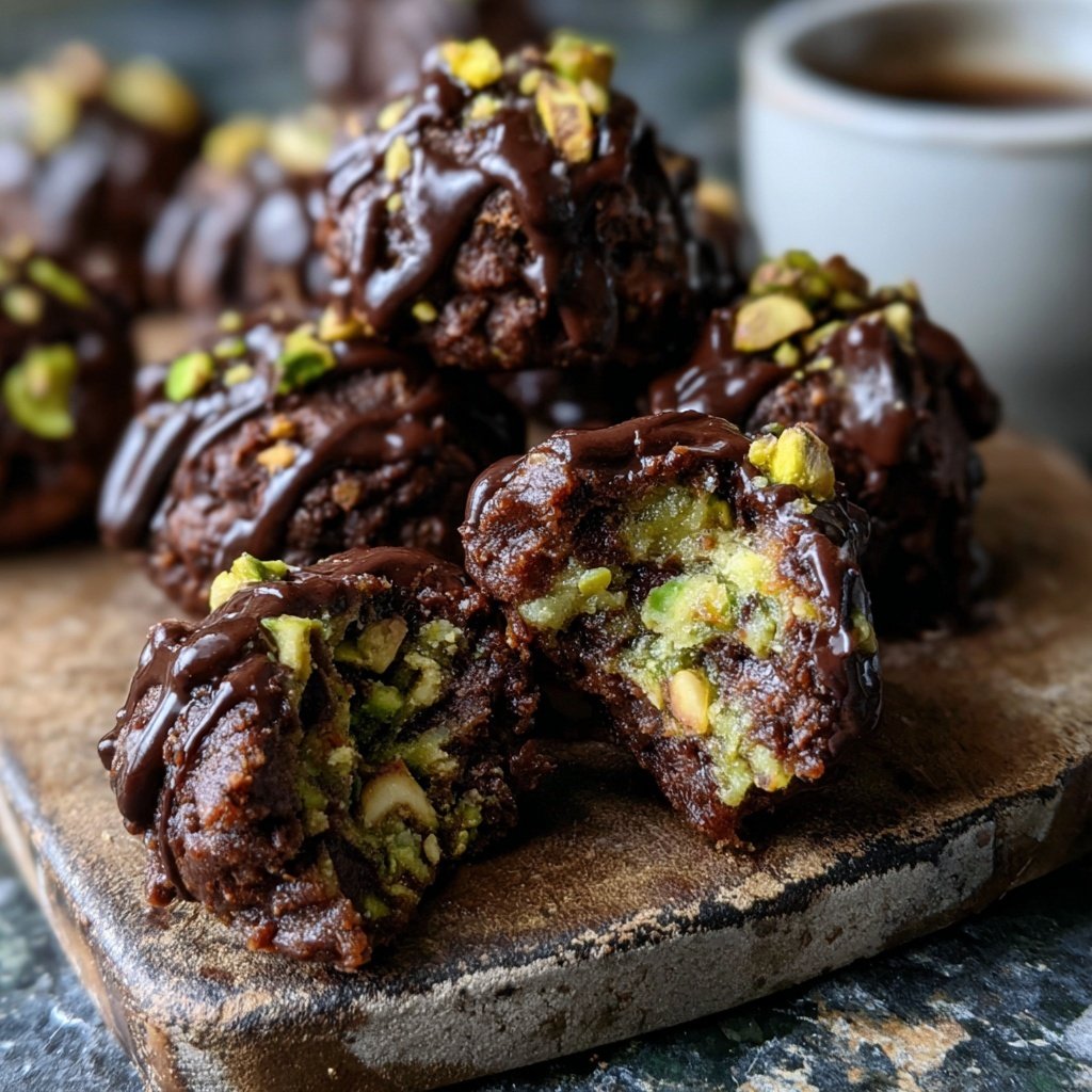 Chocolate Pistachio Snack Bites