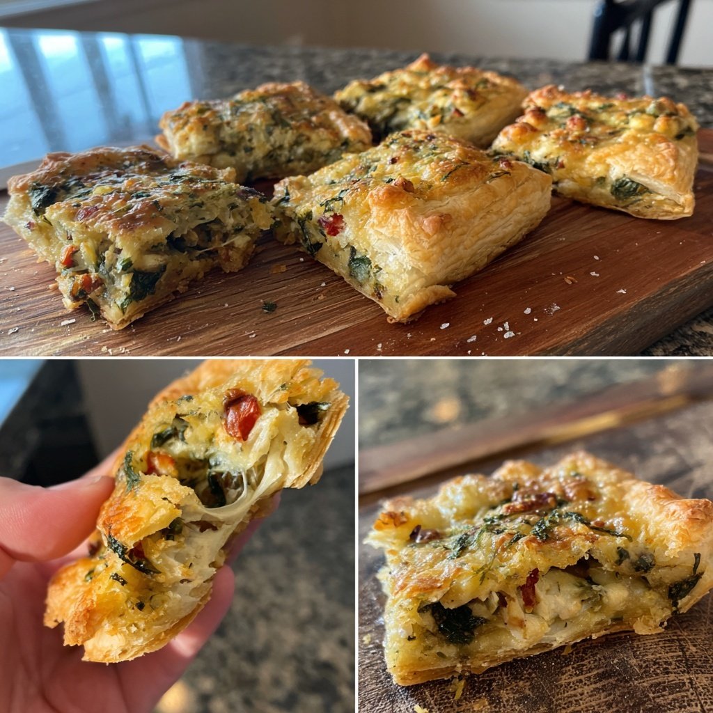Super Bowl Savory Veggie Puff Squares