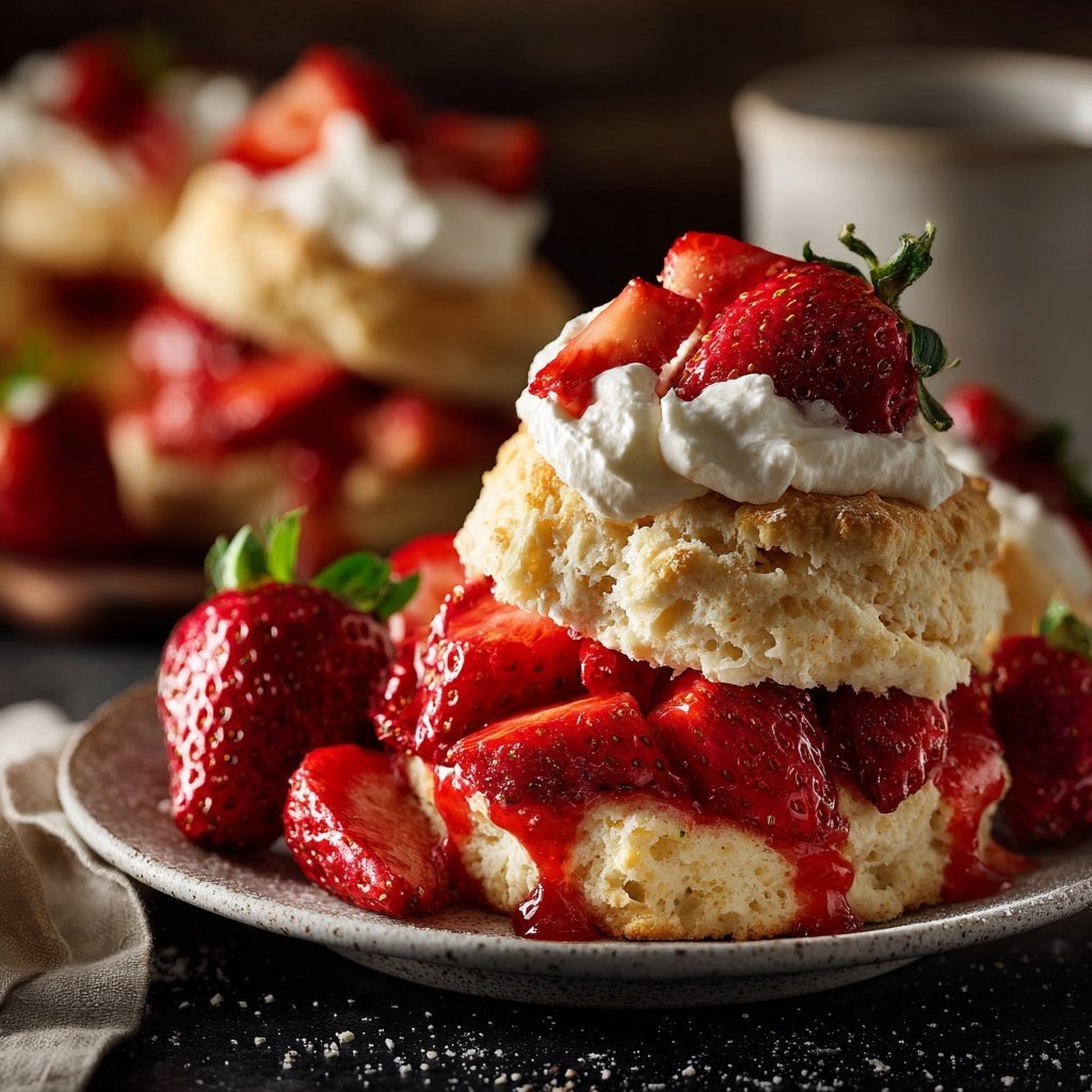 Classic Strawberry Shortcake With Biscuits