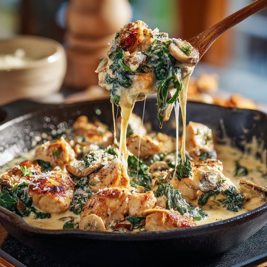 Creamy Spinach Chicken Skillet